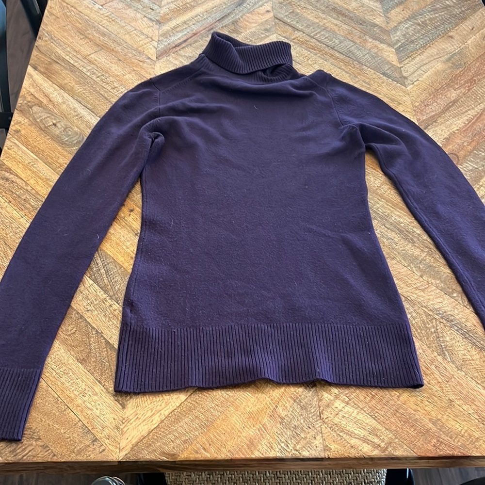 French connection purple turtleneck sweater